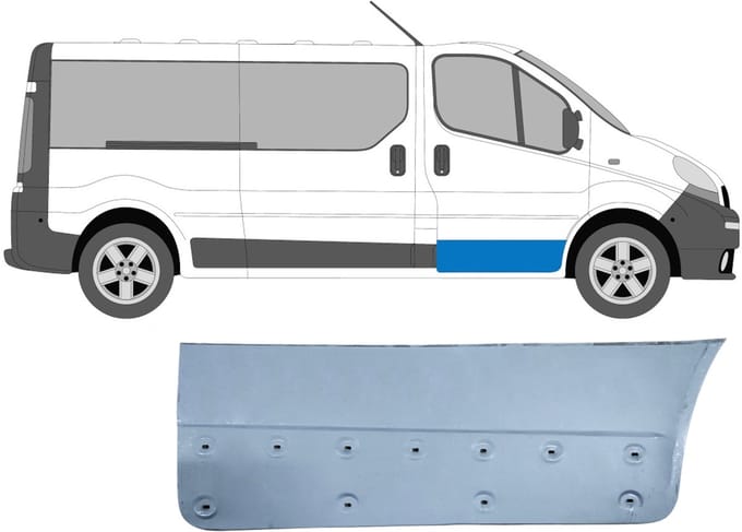 Reparatiepaneel voor deur voor Renault Trafic 2001-2014 / Rechts
