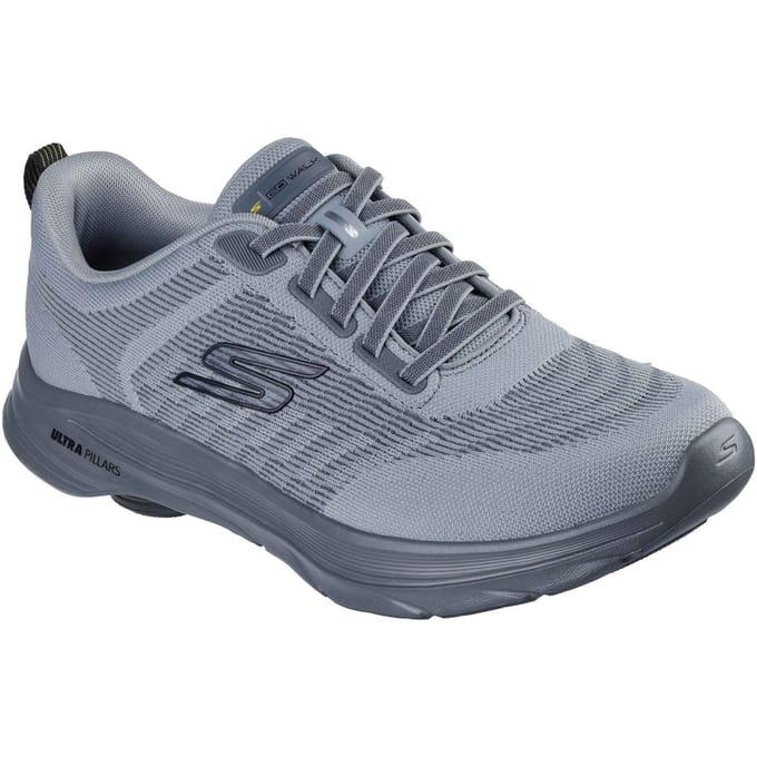 Skechers GO Walk 8 Dag Textile Heren Grijs/Geel Standaard Sneakers