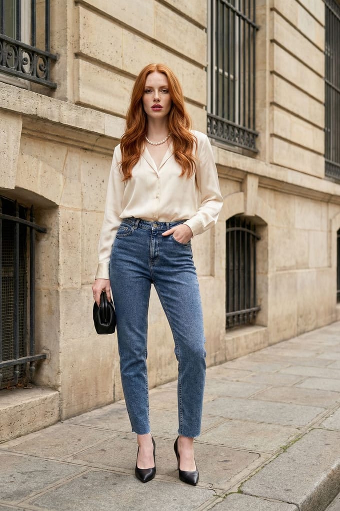 Hoge Taille Skinny Jeans Pant