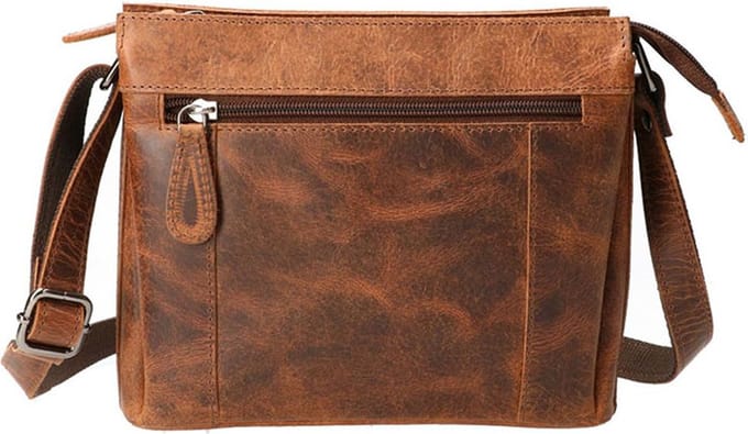 Leather Design Schoudertas Hunter Bruin