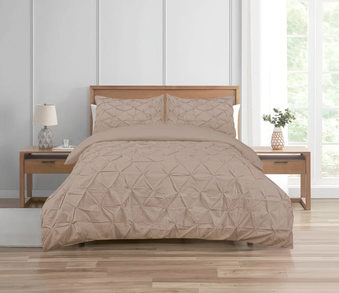 Beau Maison Dekbedovertrek Augustine Taupe 140x200/220 cm + 1 kussensloop