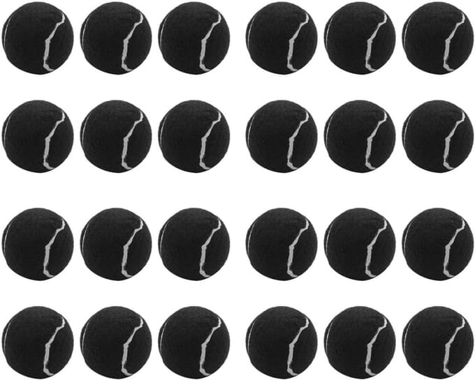 Tennisbal Pak - Trainingsballen - Tennis Oefenen - Elastische Constructie - 66 mm - Zwart