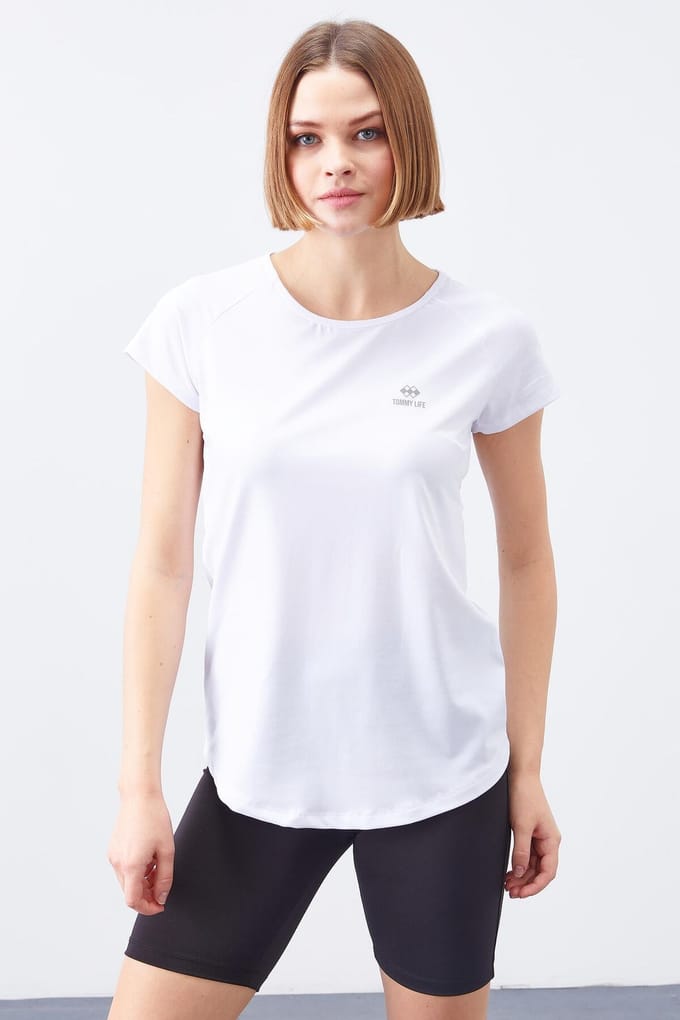 Dames Korte Mouwen Rundhals T-Shirt