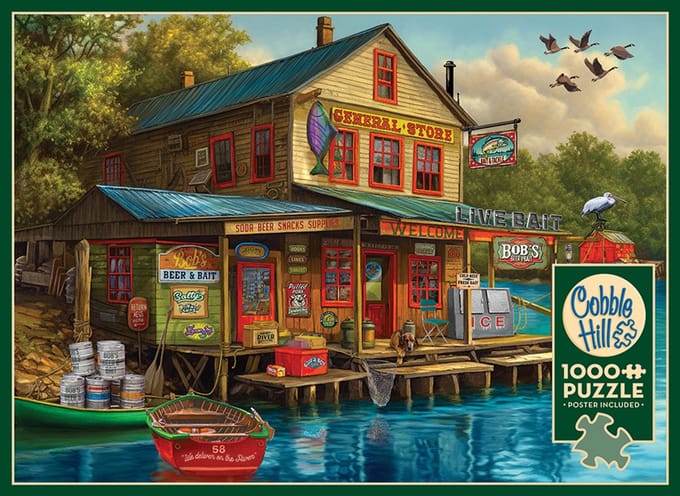 Cobble Hill legpuzzel Bob's Beer & Bait - 1000 stukjes puzzelplezier.