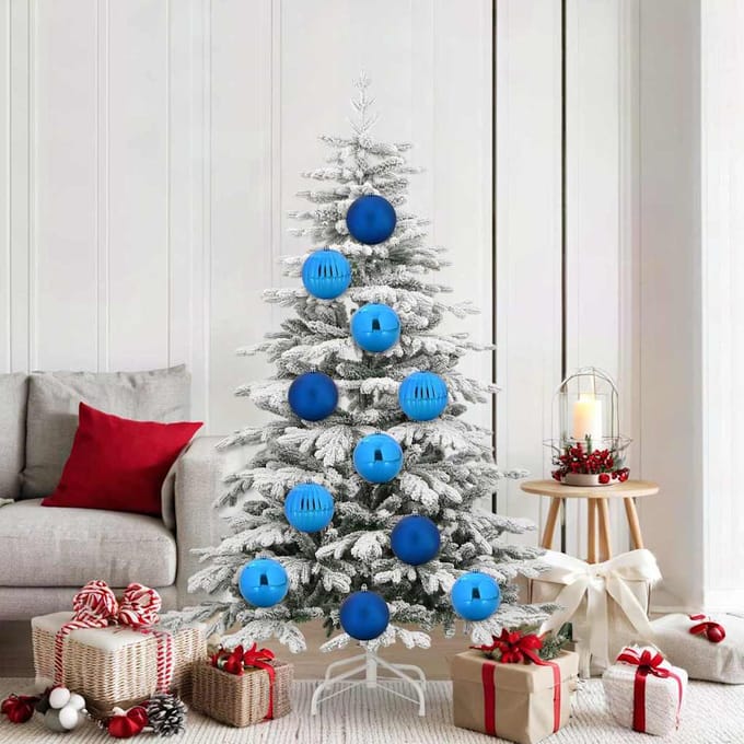 vidaXL - Kerstbal - Set - XL - 9 - st - Blauw - Ø - 15 - cm - Kunststof