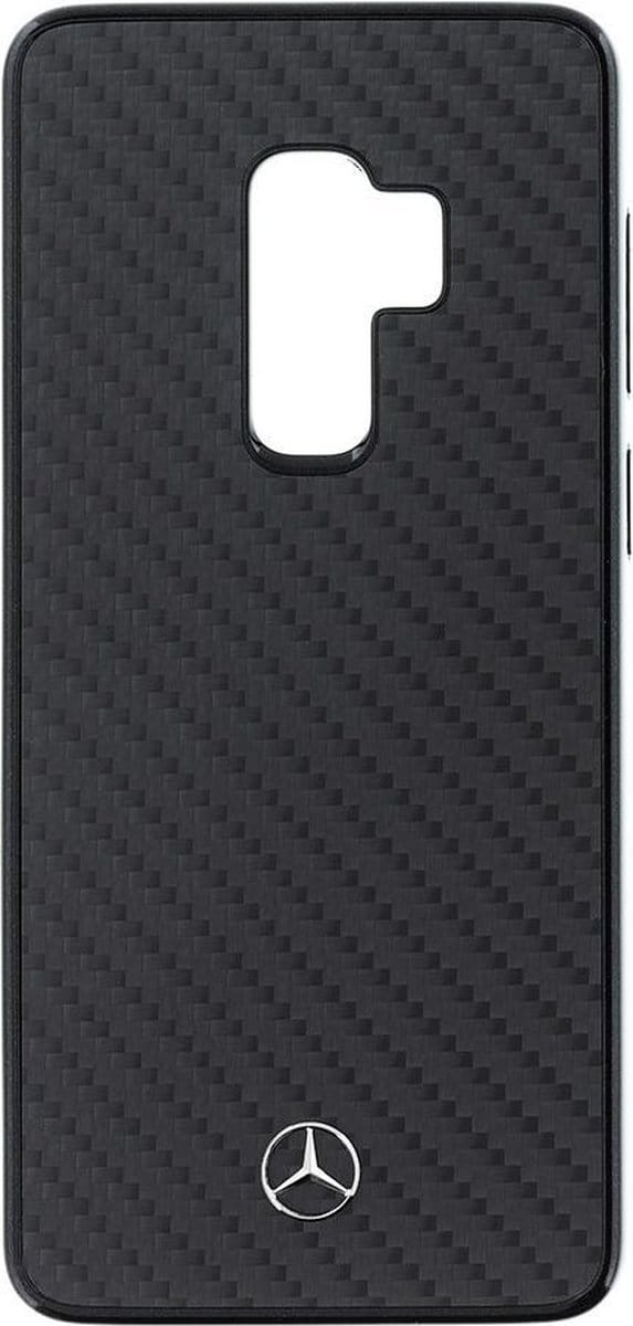 Mercedes-Benz Carbon Back Cover - Geschikt voor Samsung Galaxy S9 PLUS - Zwart