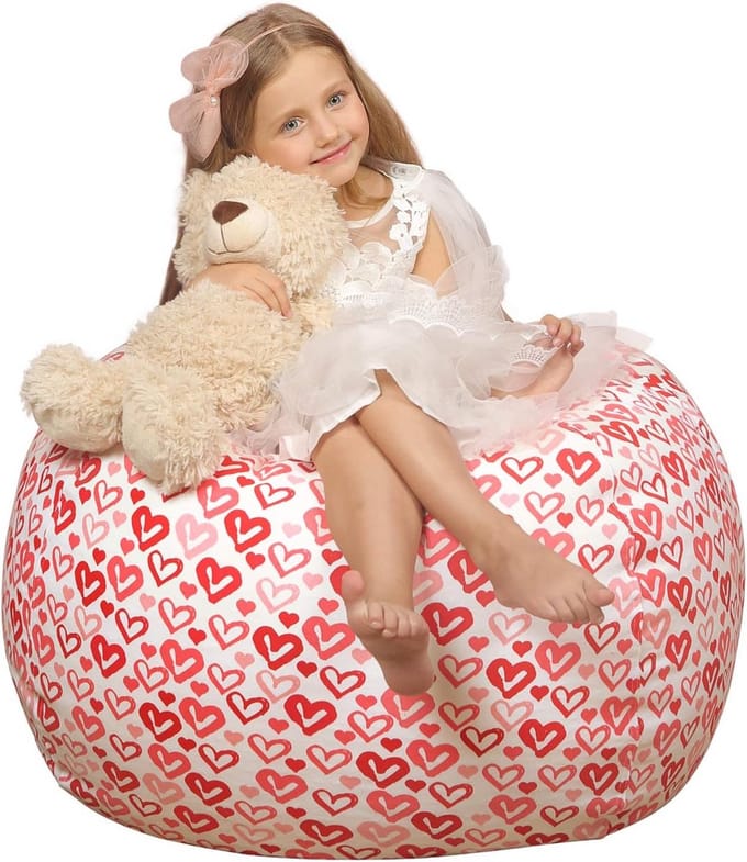 Wekapo stoffen kinderzak met knuffels, 38 inch