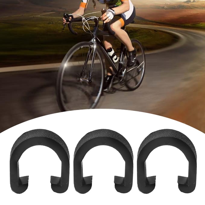 10 STKS Plastic Remgesp C Clip Schakelkabelbehuizing Slanggeleider voor Racefiets black