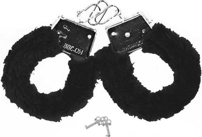 Power Escorts Love Cuffs Zwarte Gevoerede Handboeien