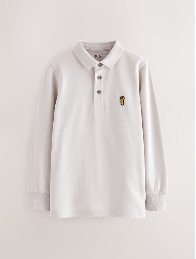 Next - Jongens - Poloshirt met lange mouwen - Grijs