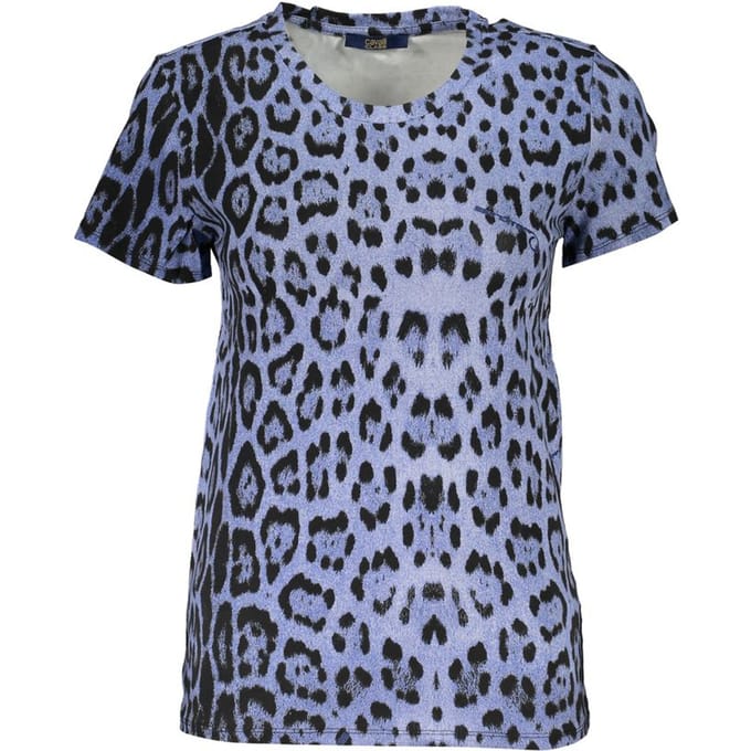 Cavalli Class Azzurro Katoenen Dames T-Shirt