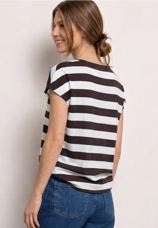 Shirt met korte mouwen, ronde hals en print