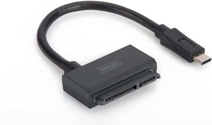 USB-C naar SATA Adapterkabel - Externe Harde Schijf Kabel - Data Overzetten - Ondersteunt 5TB Opslag - 35 cm - Zwart