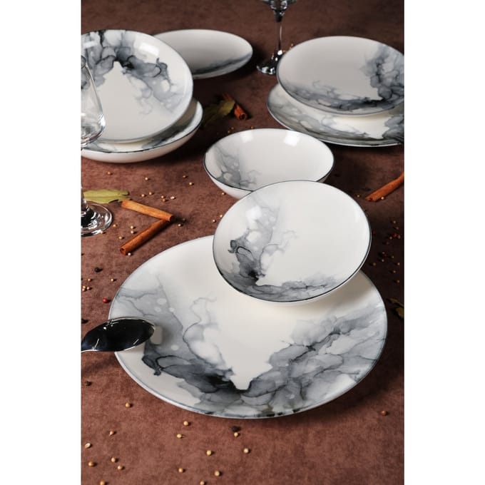 Asir - Dinerset - eetset - servies - 24-delig - multikleurig - Ø 22 cm