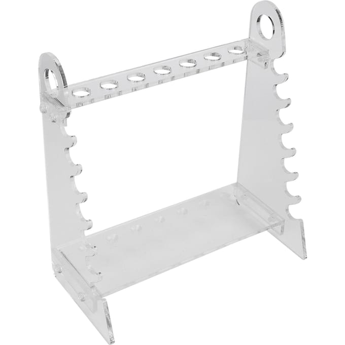 Organisch Glas Trapezium Pipet Ondersteunende Houder 1,5cm Gatdiameter Pipetrek white