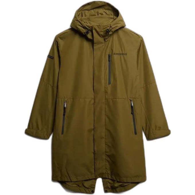 Superdry - Tech parka met langere achterkant en capuchon - Heren