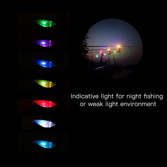 Lixada ensemble d'alarme de pêche numérique sans fil Kit d'alerte sonore de morsure de pêche alarme LED à couleur variable JY-39-6