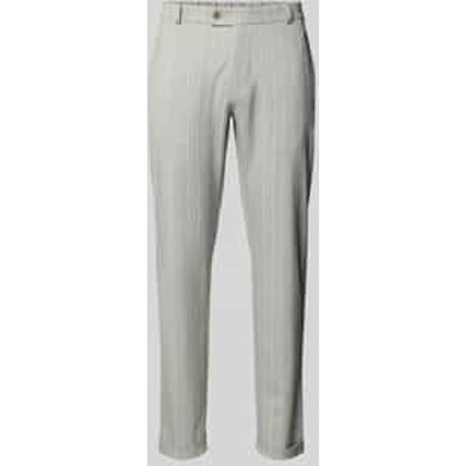 Tapered fit stoffen broek met applicaties, model 'Clow'