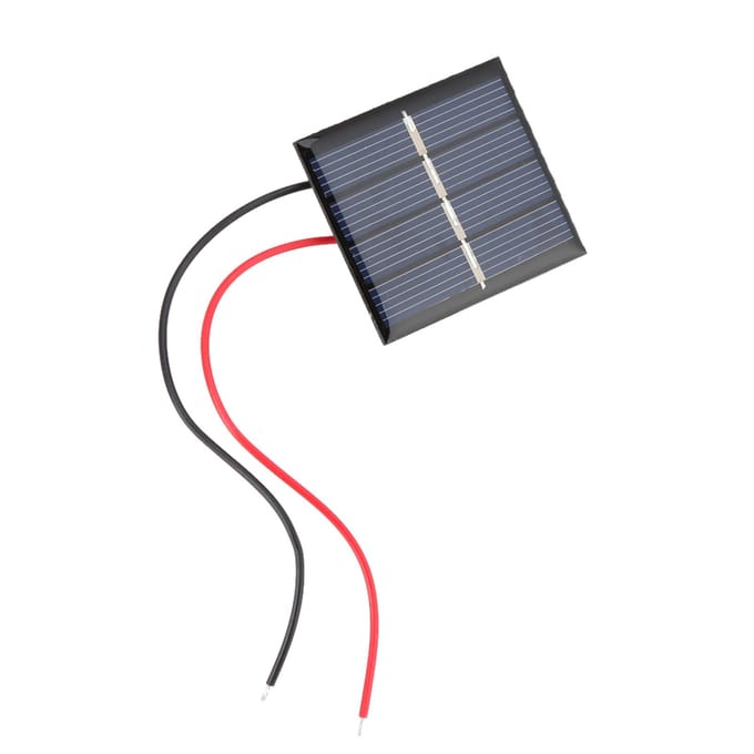2 Stuks 0.36W 2V Mini Polycrystalline Zonnepanelen DIY Batterijlader Module Clip Kit gray