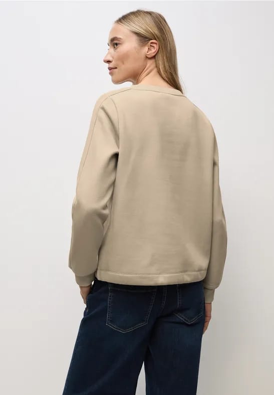 Sweater met geribd detail