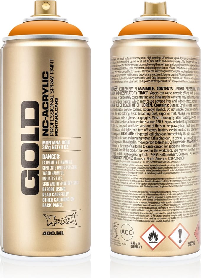 Montana GOLD S2000 Shock Orange Light spuitbus 400ml