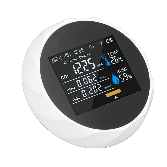 Luchtkwaliteitsmonitor Real-time Intelligente Kleurenscherm Weergave USB-opladen Draagbaar Digitaal Lucht