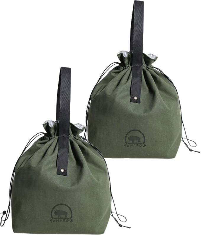 Tamarow Koeltas Lunchtas - 2 Stuks- Geïsoleerd - Waterproof - 4 Liter - Khaki Groen