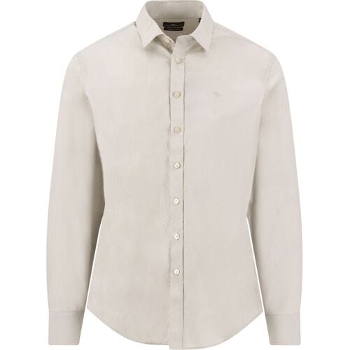 Fynch-Hatton Overhemd Solid Color Essential Poplin Cement / male