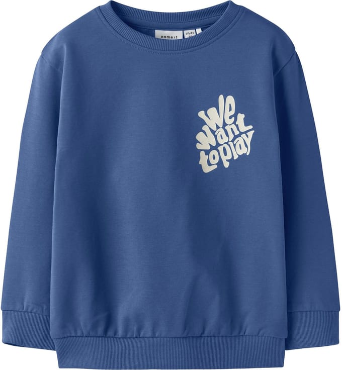NAME IT - NMMBENJA LS NREG SWEAT UNB - Jongens - Sweaters - Maat 98 - blauw