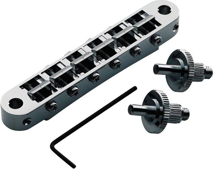 TonePros T3BP-CH Tune-O-Matic Brug voor Amerikaanse Gitaren - Chroom