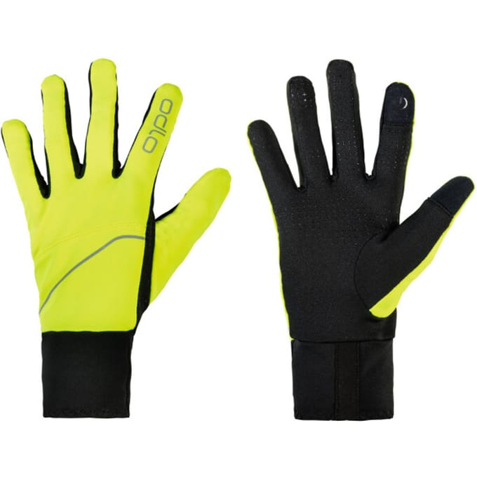Odlo Intensity Safety Hardloophandschoenen - Unisex - geel/zwart