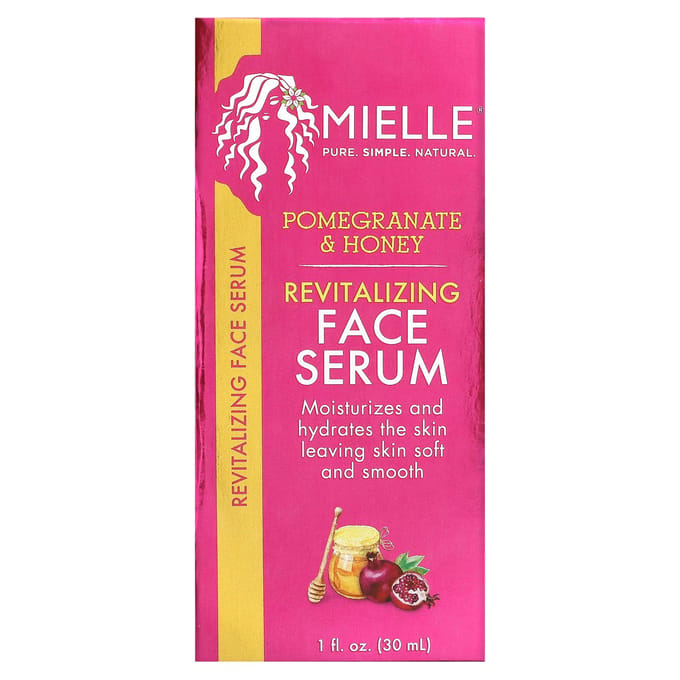 Mielle, Revitalizing Face Serum, Pomegranate and Honey, 1 fl oz (30 ml) beige