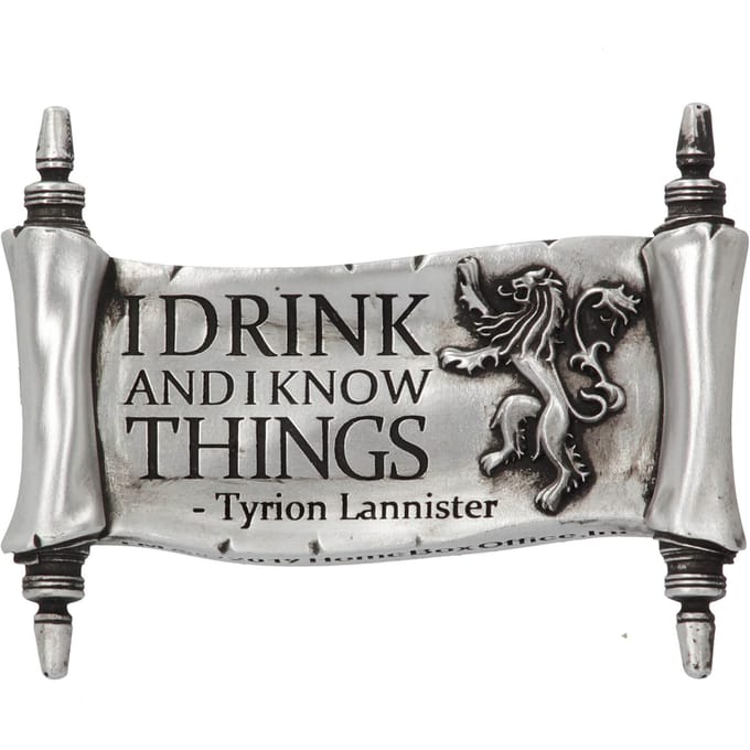 Game of Thrones Ik drink en ik weet dingen magneet