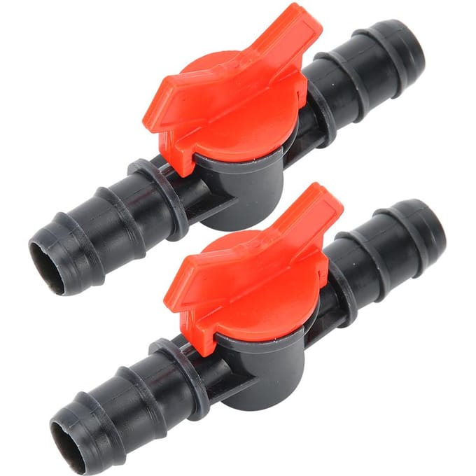 2pcs Vanne Régulatrice de Débit d'Eau d'Aquarium Contrôleur de Débit d'Eau Connecteur Tube Tuyau 14mm black
