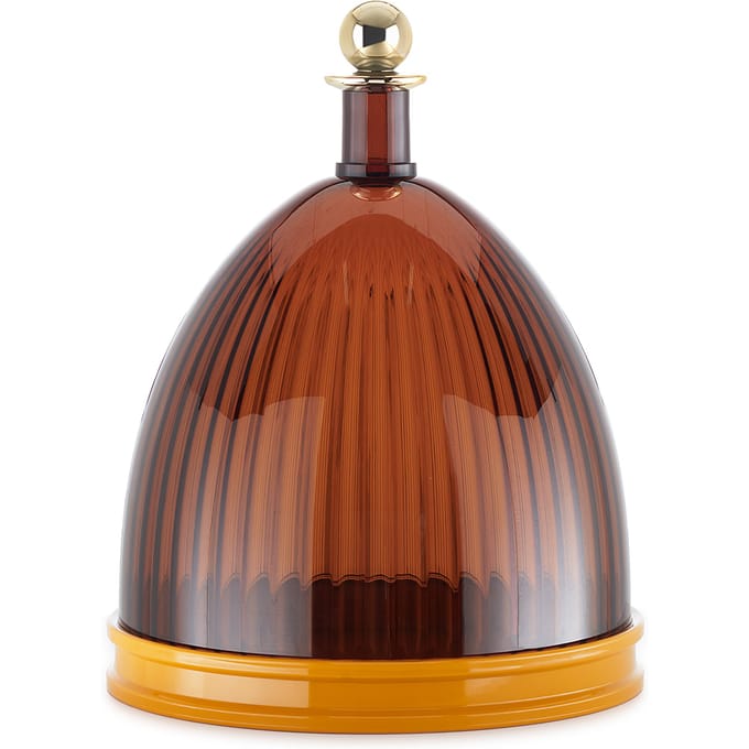 Kartell La Coupole dienblad met bel - cola/jaune moutarde
