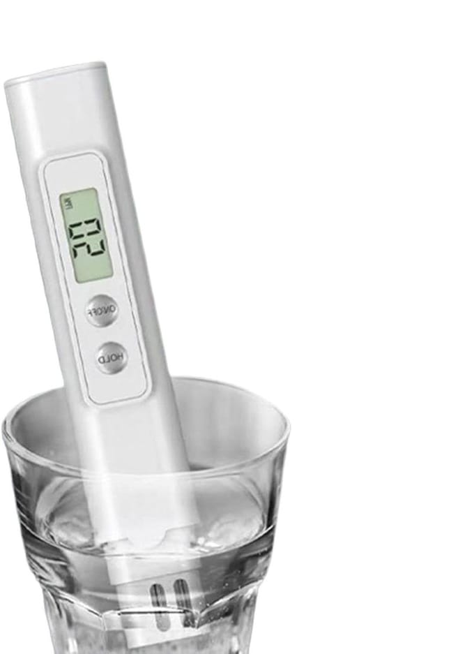 Watertester Digitaal - Kwaliteitsmeter TDS - Waterkwaliteit Controleren - HD LCD Scherm - 0-9999 PPM - Wit
