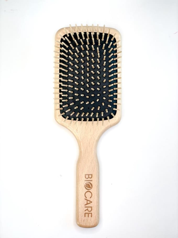 Biocare Grote Houten Haarborstel Met Pinnen