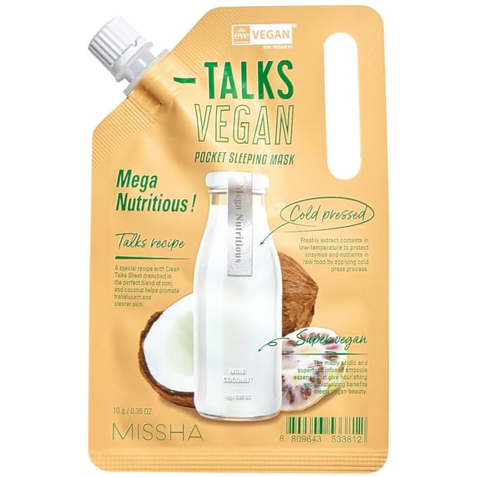 MISSHA - Talks Vegan Squeeze Pocket Sleeping Pack - 3 Types Mega Nutritious