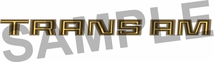 Spatbord stickers Pontiac Transam 1978-1981 replika goud bruin