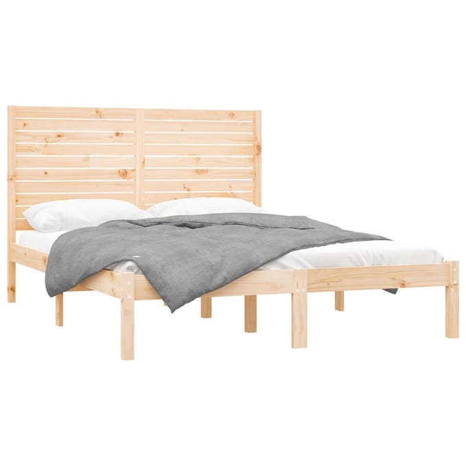 vidaXL - Bedframe - massief - hout - 140x200 - cm