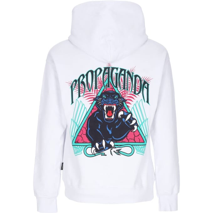 Lichtgewicht herensweatshirt met capuchon Triangle Panther Hoodie wit