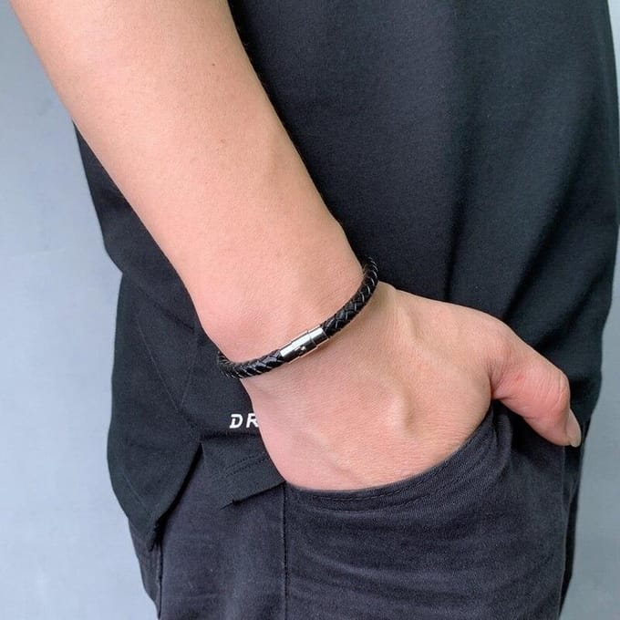 Joboly Heren armband - 18 cm - Zwart