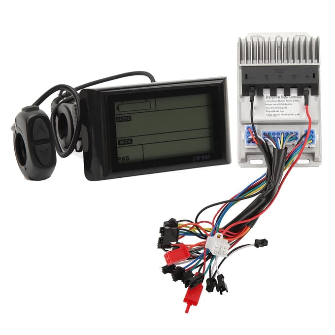 36V 48V 60V 500W Elektrische Fiets Borstelloze Motor Controller 3 Modes Sinusgolf met LCD Display Elektrische Fiets Scooter black