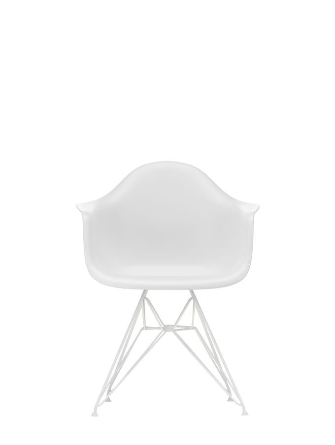 Vitra DAR Eames Plastic Armchair - katoen wit RE - wit