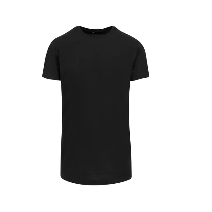 Build Your Brand - Shaped Long T-Shirt - Black maat 3XL