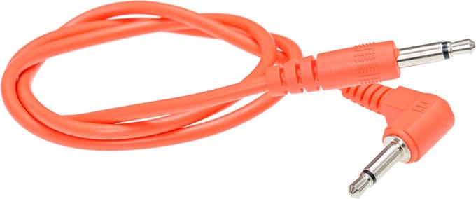 Doepfer A-100 C50A PATCH-kabel 50 cm / orange hoekstekker - Patchkabel
