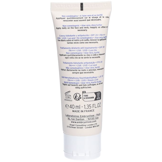 Embryolisse Hydrating Anti-Pollution Moisturizer Dag- en nachtcrème 40 ml | SPF 20 |