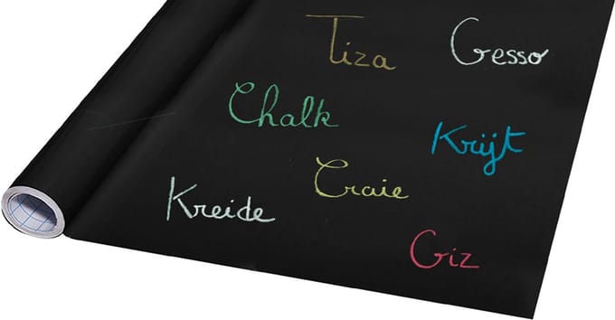 Wonday krijtbord-folie, zelfklevend, op rol, zwart