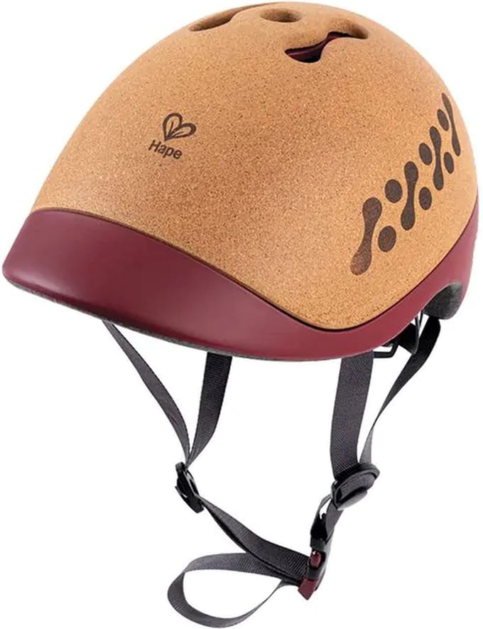Hape kinderhelm speelgoed - Cork Safety Helmet rood karton.