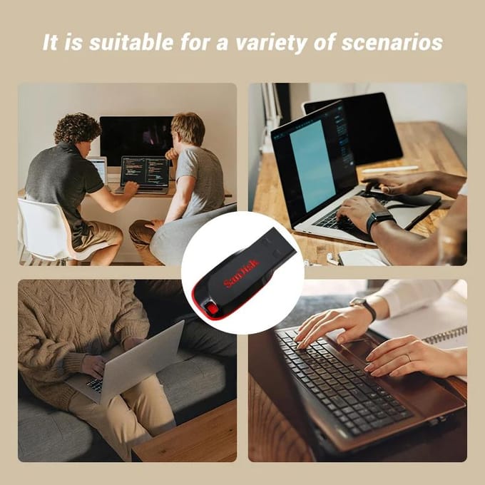 SanDisk Cruzer® Blade™ USB-stick 128 GB Zwart SDCZ50-128G-B35 USB-A 2.0